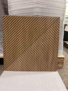 custom color 3D PVC wall panel living room wood grain finish