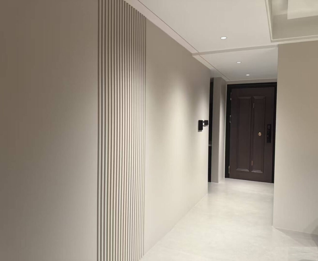 Completed interior wall decoration project