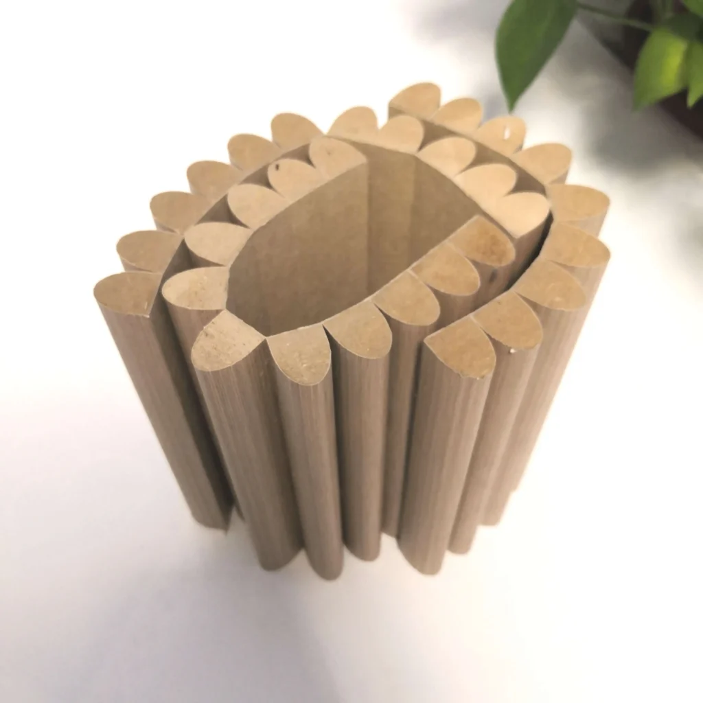 Oval flexible wood wall panels for interiors