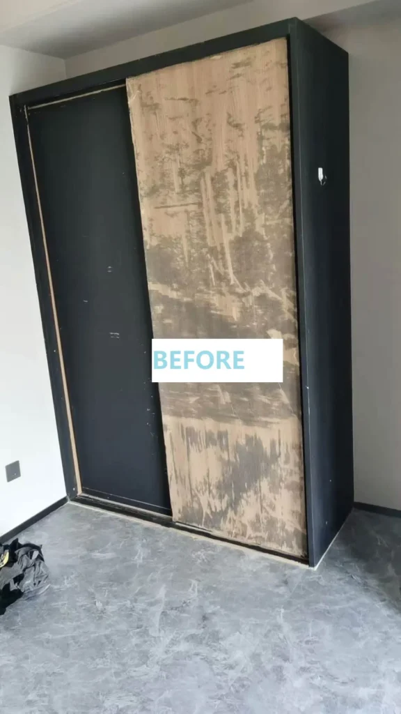 Before furniture renovation with PVC film